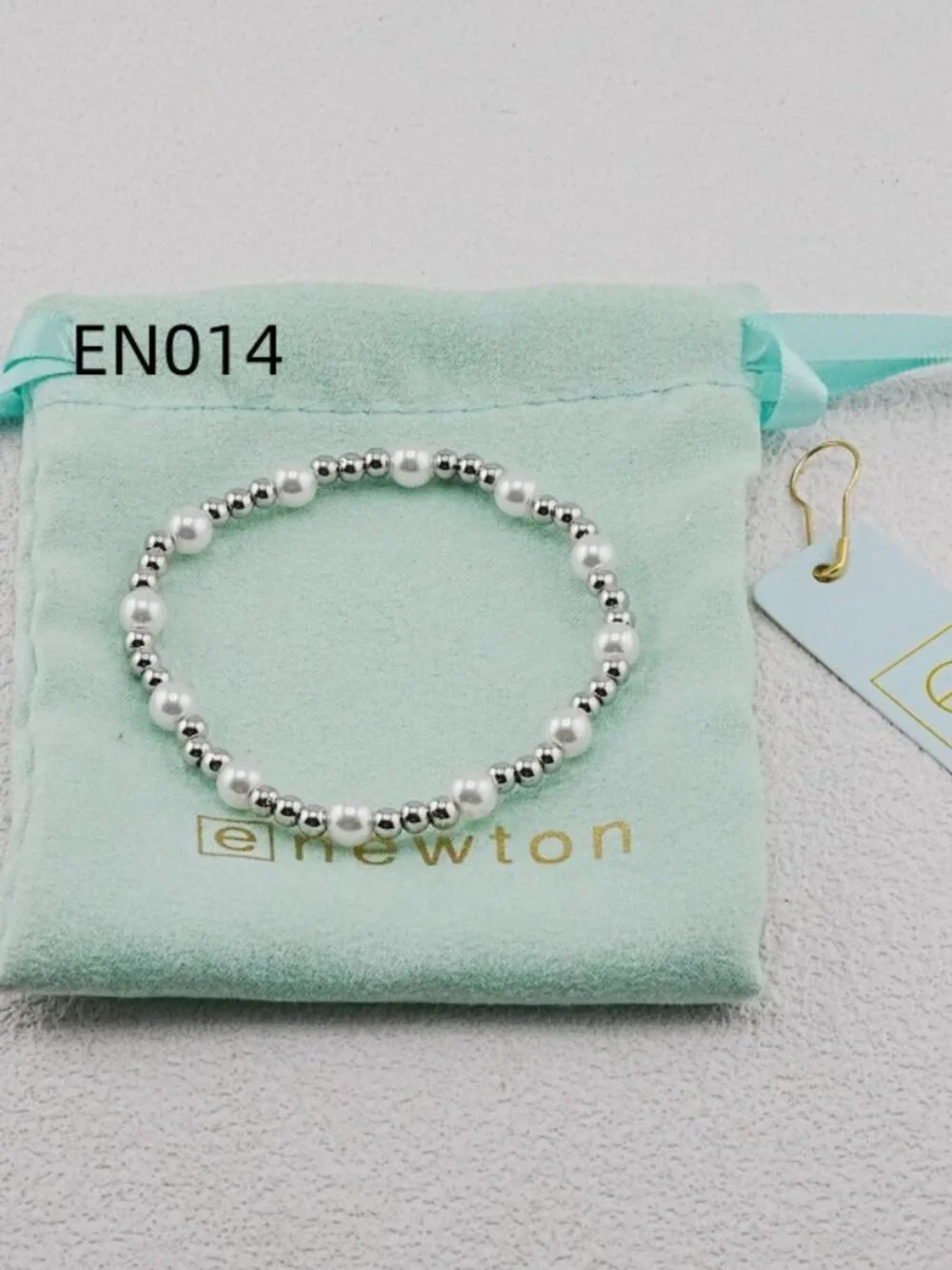 Enewton Platinum Bead & Pearl Bracelet